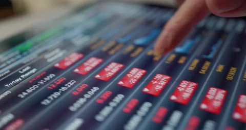 Digital tablet computer show the financial data Stock-Footage 221258506