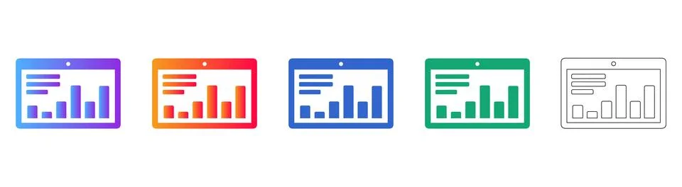 Digital Tablet Data Icons Stock-Illustration