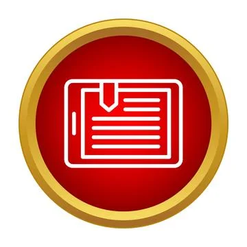 Digital tablet displaying e book with bookmark icon Stock-Illustration