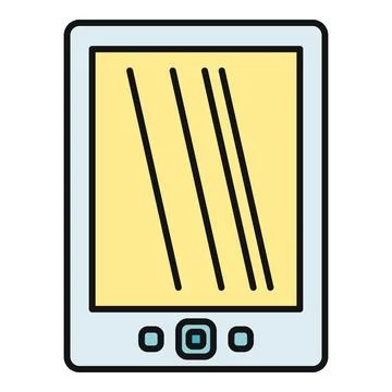 Digital tablet flat icon illustrating modern technology Stock Illustration
