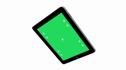 Digital tablet with Green screen with alpha Stock Footage 22779521