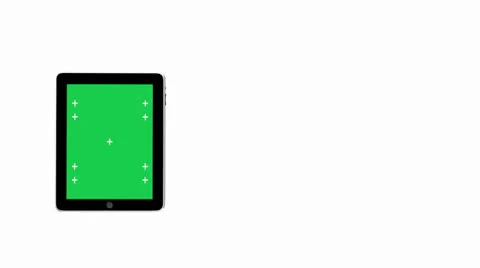Digital tablet with Green screen with alpha Stock Footage 22779524
