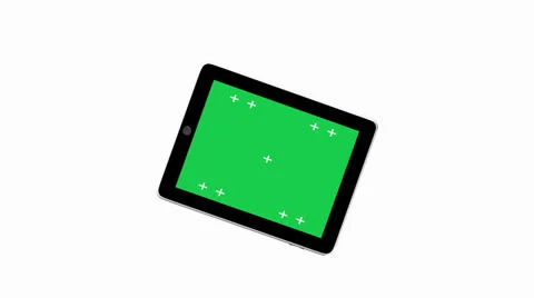 Digital tablet with Green screen with alpha Stock Footage 22779529