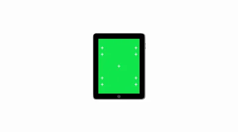 Digital tablet with Green screen Stock Footage 22779471