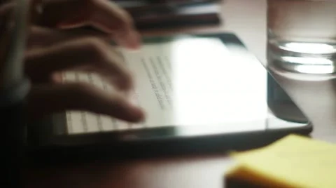Digital Tablet Office Stock Footage 21251247