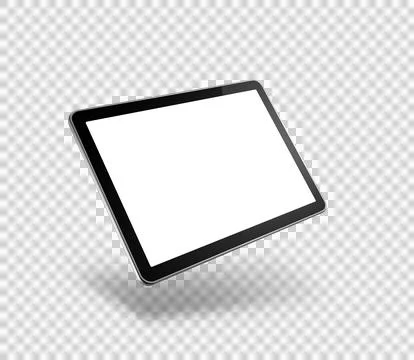 Digital tablet pc isolated on a transparent background Stock Illustration
