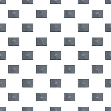 Digital tablet screen displaying time seamless pattern Illustration