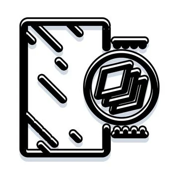 Digital tablet screen showing multiple document files Stock Illustration