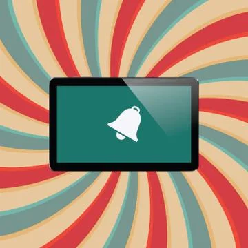 Digital tablet with shiny sensor screen. Electronic smart device. Mobile ga.. Stock Illustration