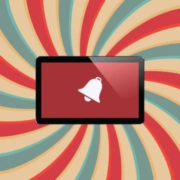 Digital tablet with shiny sensor screen. Electronic smart device. Mobile ga.. Stock Illustration