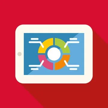 Digital tablet showing business data chart infographic Stock Illustration
