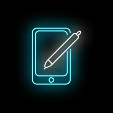 Digital tablet stylus drawing creating art icon Stock-Illustration