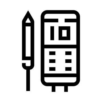 Digital tablet with stylus pen for creative design Stock Illustration