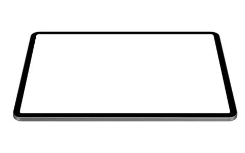 Digital tablet vector drawing horizontal perspective angle view Stock Illustration