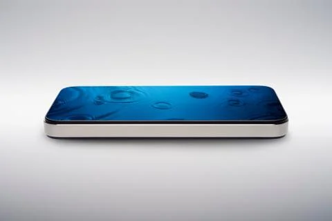 Digital tablet with water drop effect on screen Stock Photos