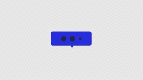 Digital talk bubble with dots blinking 2D object animation Stock Footage 299857459