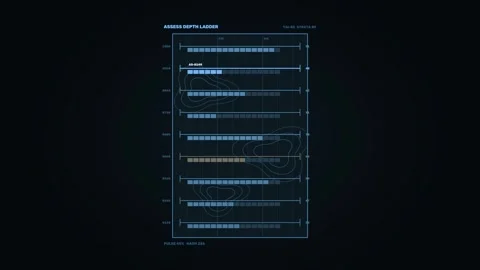 Digital Target Assessment Interface Seamless Loop Stock Footage 342036924