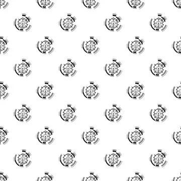 Digital target crosshairs seamless pattern Stock Illustration