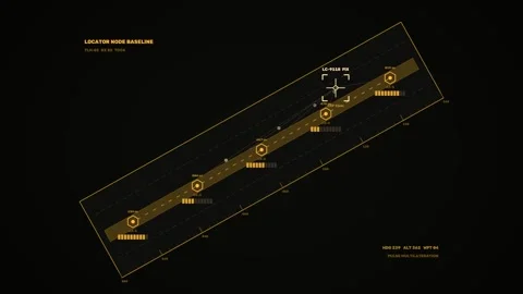 Digital Target Locator HUD Seamless Loop Stock Footage 342037292