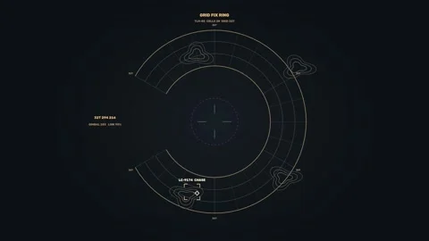 Digital Target Locator HUD Seamless Loop Stock Footage 342037529