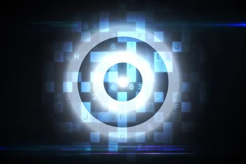 Digital target over computing design Ilustração Stock