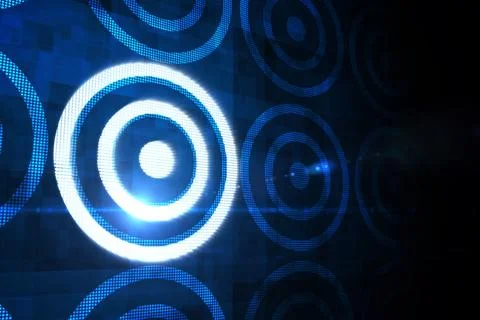 Digital target over computing design Stock Illustration