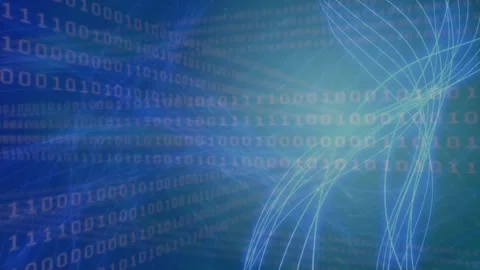 A digital target over a computing matrix on a black background 스톡 동영상 330055171