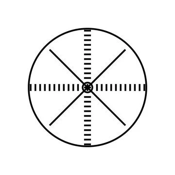 Digital target reticle aiming point interface overlay Stock Illustration