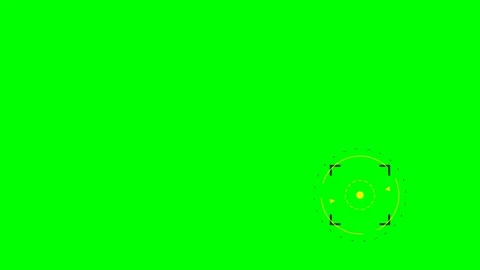 Digital target reticle overlay with yellow center point on green background 스톡 동영상 340904804