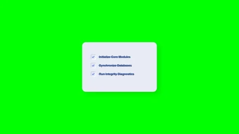 Digital Task Completion and System Initialization Interface Stock Footage 347034018