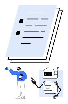 Digital Task Management with Human and Robot Collaboration 스톡 일러스트