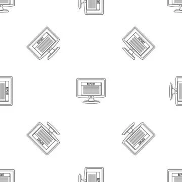 Digital tax report pattern seamless vector Illustrazione stock