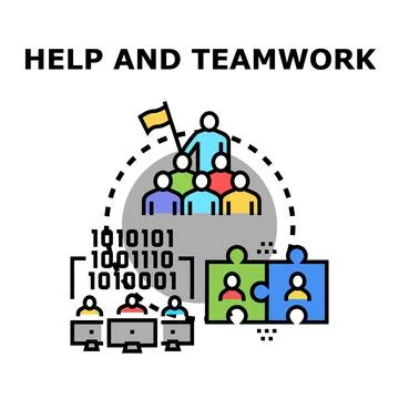 Digital team working on technology development project 스톡 일러스트