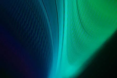 Digital tech background design with abstract green lights and waves Stock Illustration