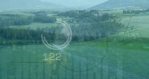 Digital tech boosts farm productivity and underscores financial planning's role. Vídeos de archivo 330771504