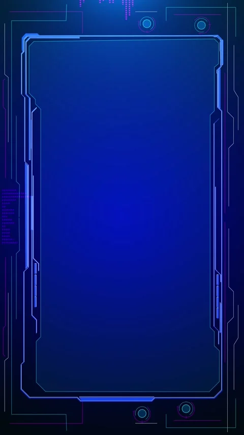 Digital Tech Border Screen Template Stock Footage 333854345