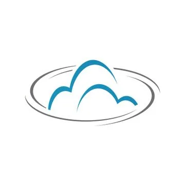 Digital Tech Cloud Logo Vector Illustrations 스톡 일러스트