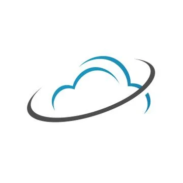Digital Tech Cloud Logo Vector Illustrations 스톡 일러스트