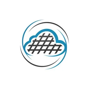 Digital Tech Cloud Logo Vector Illustrations Stock Illustration