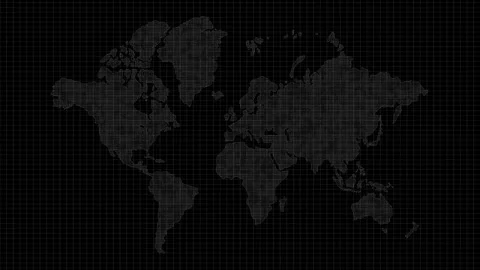 Digital tech map animation on halftone effect, futuristic world map animation Stock Footage 297145290