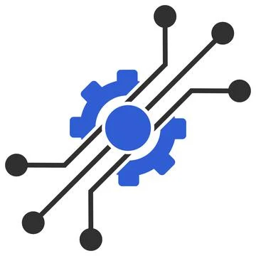 Digital Tech Vector Icon Flat Illustration Stock Illustration