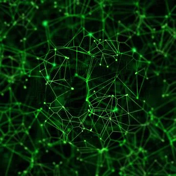 Digital techno background with connecting lines Stock Illustration