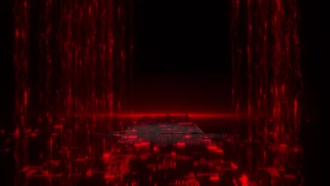 Digital techno code rain background in motion loop animated Видео 332784916