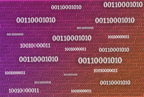 Digital technologies in encrypted form Illustrazione stock