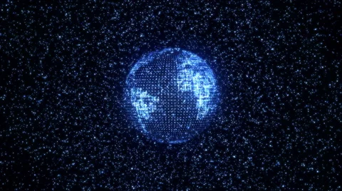 Digital Technologies Planet Space Stock-Footage 67200256