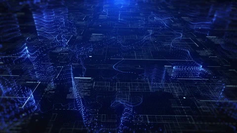 Digital technology 3D landscape topographic map exploration Stock Footage 339937743