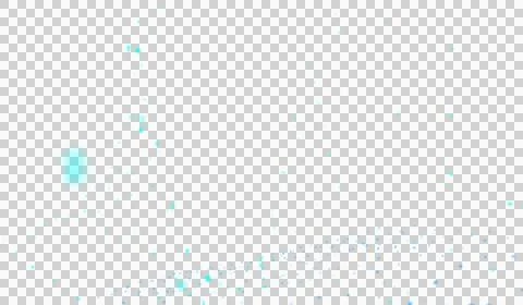 Digital technology abstract 3d blue light particles raining hits water waves Stock Illustration