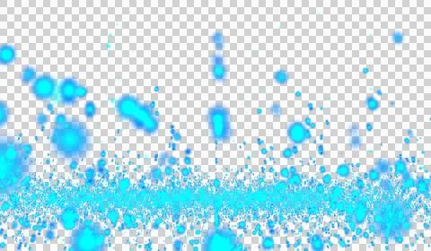 Digital technology abstract 3dblue light particles raining hits water waves Stock Illustration