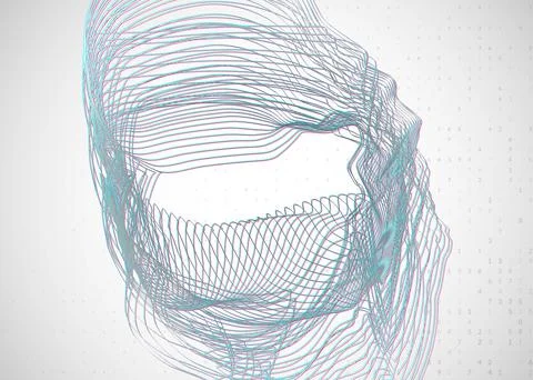 Digital technology abstract background. Artificial intelligence, Stock Illustration