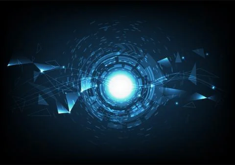 Digital technology abstract background modern with blend bright curve lines Stock Illustration